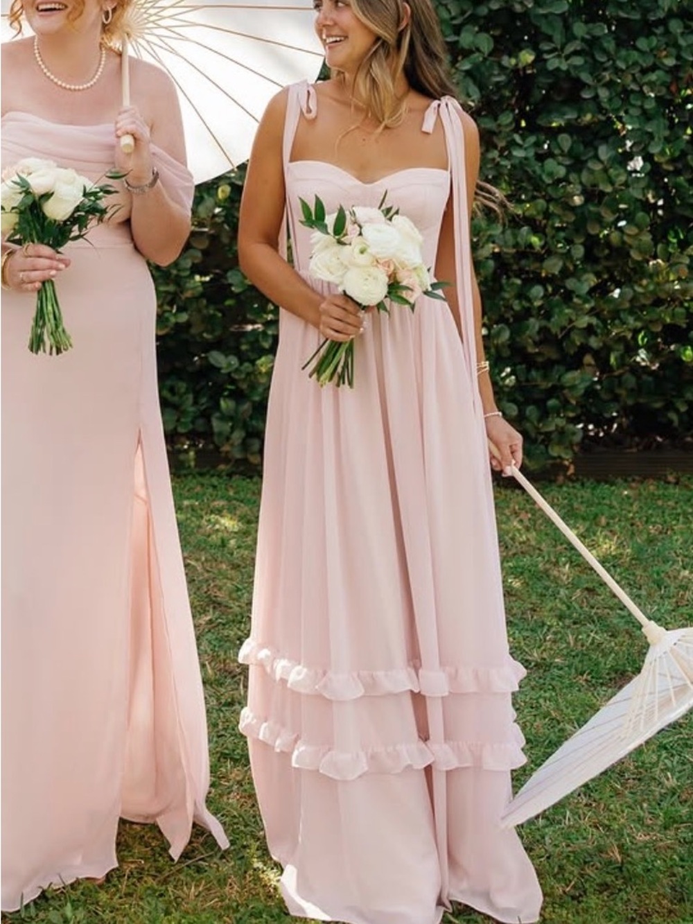 Birdy Grey Evelyn bridesmaid dress- blush pink